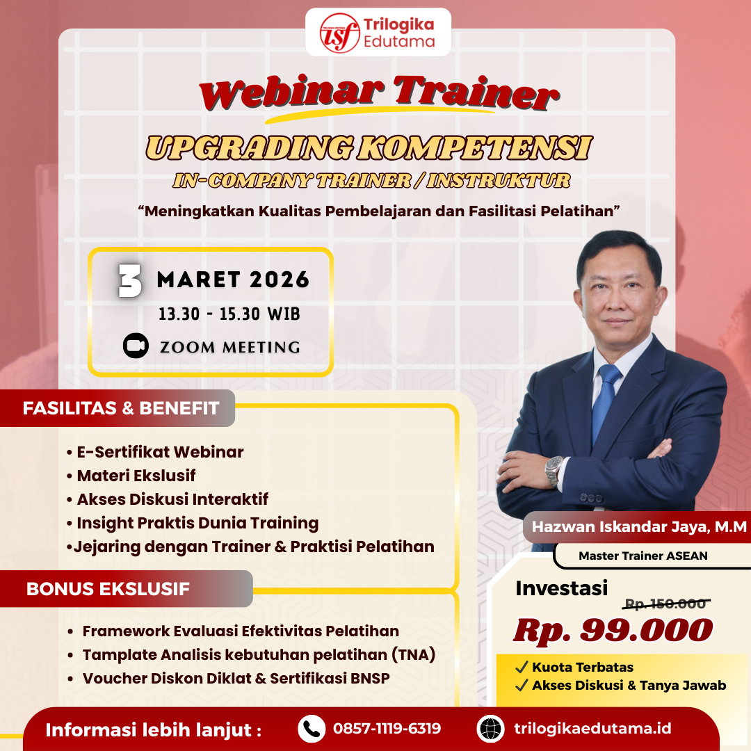 WEBINAR UPGRADING KOMPETENSI IN-COMPANY TRAINER / INSTRUKTUR